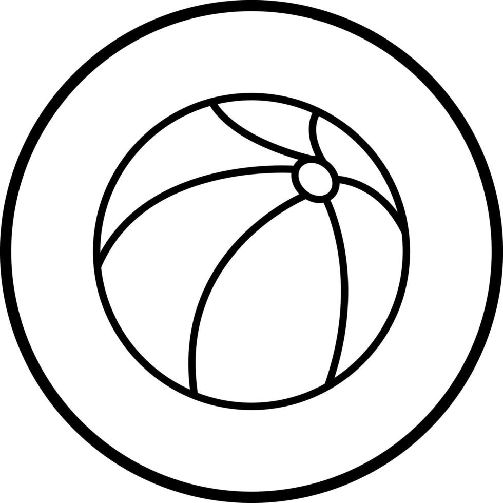 Strand Ball Vektor Symbol Stil