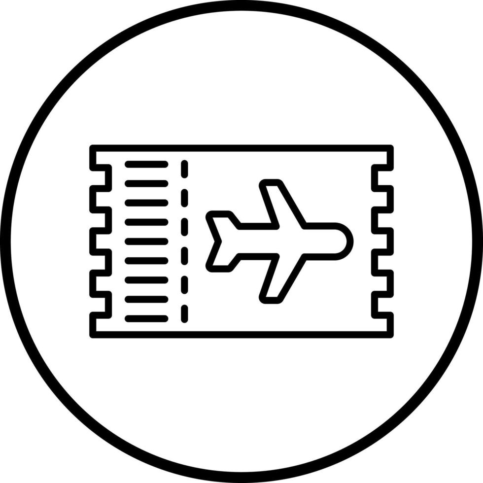 Flug Fahrkarte Vektor Symbol Stil