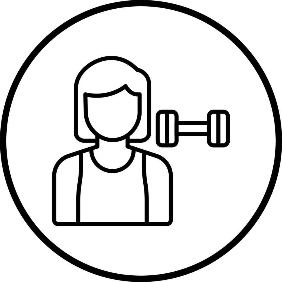 Fitness Trainer weiblich Vektor Symbol Stil