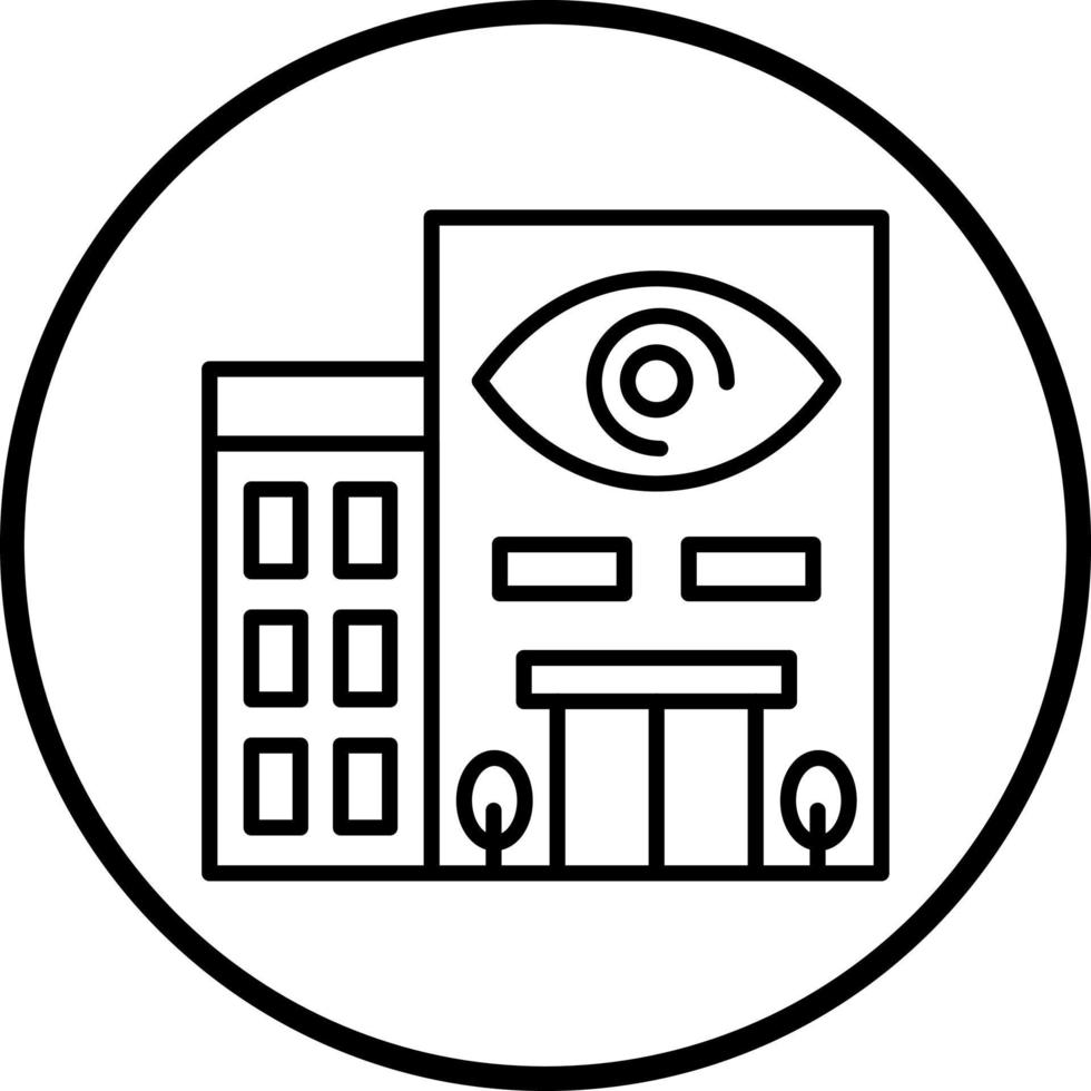 Optometrie Klinik Vektor Symbol Stil