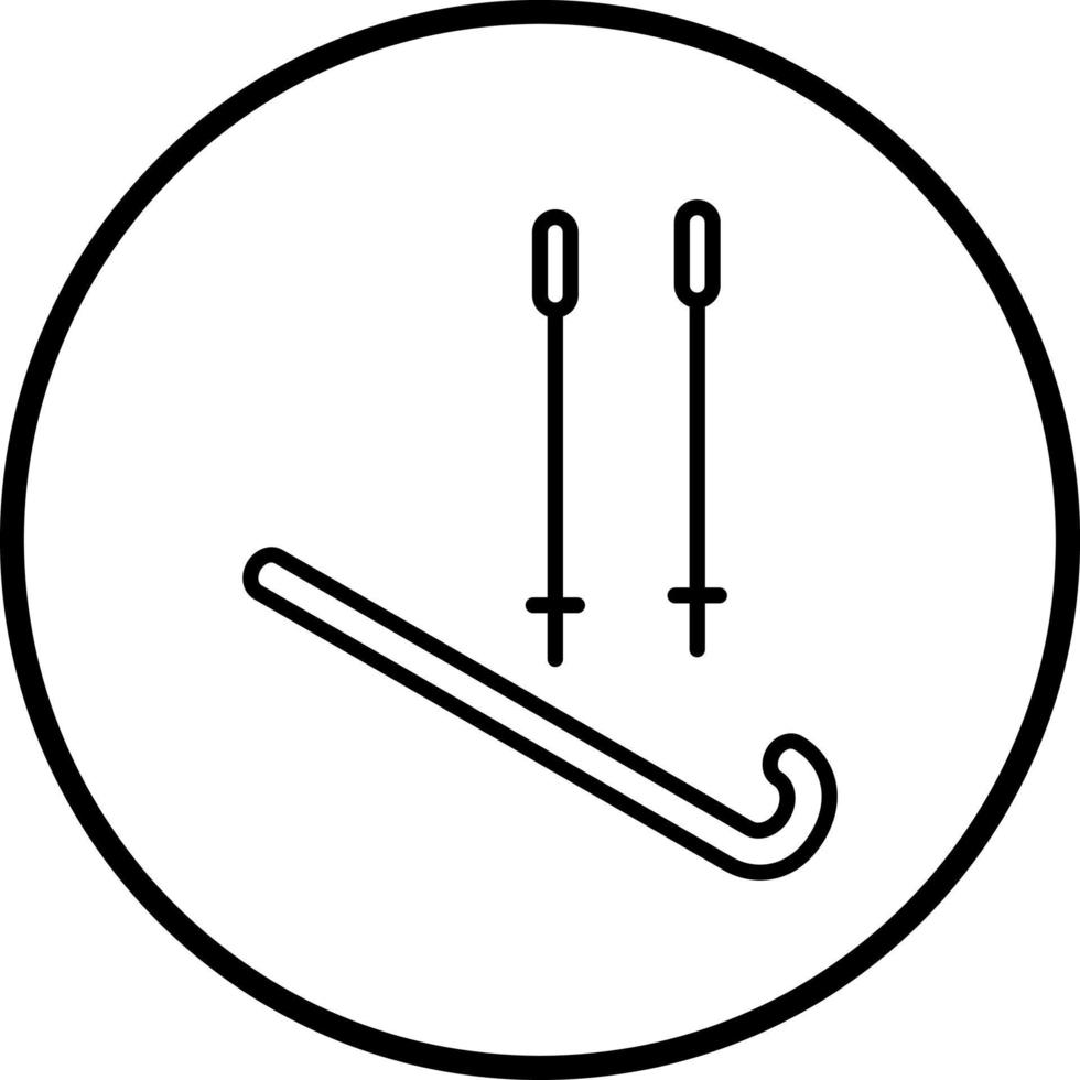 Skifahren Vektor Symbol Stil