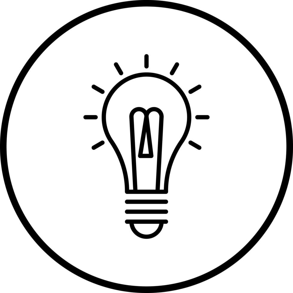 edison ljus Glödlampa vektor ikon stil