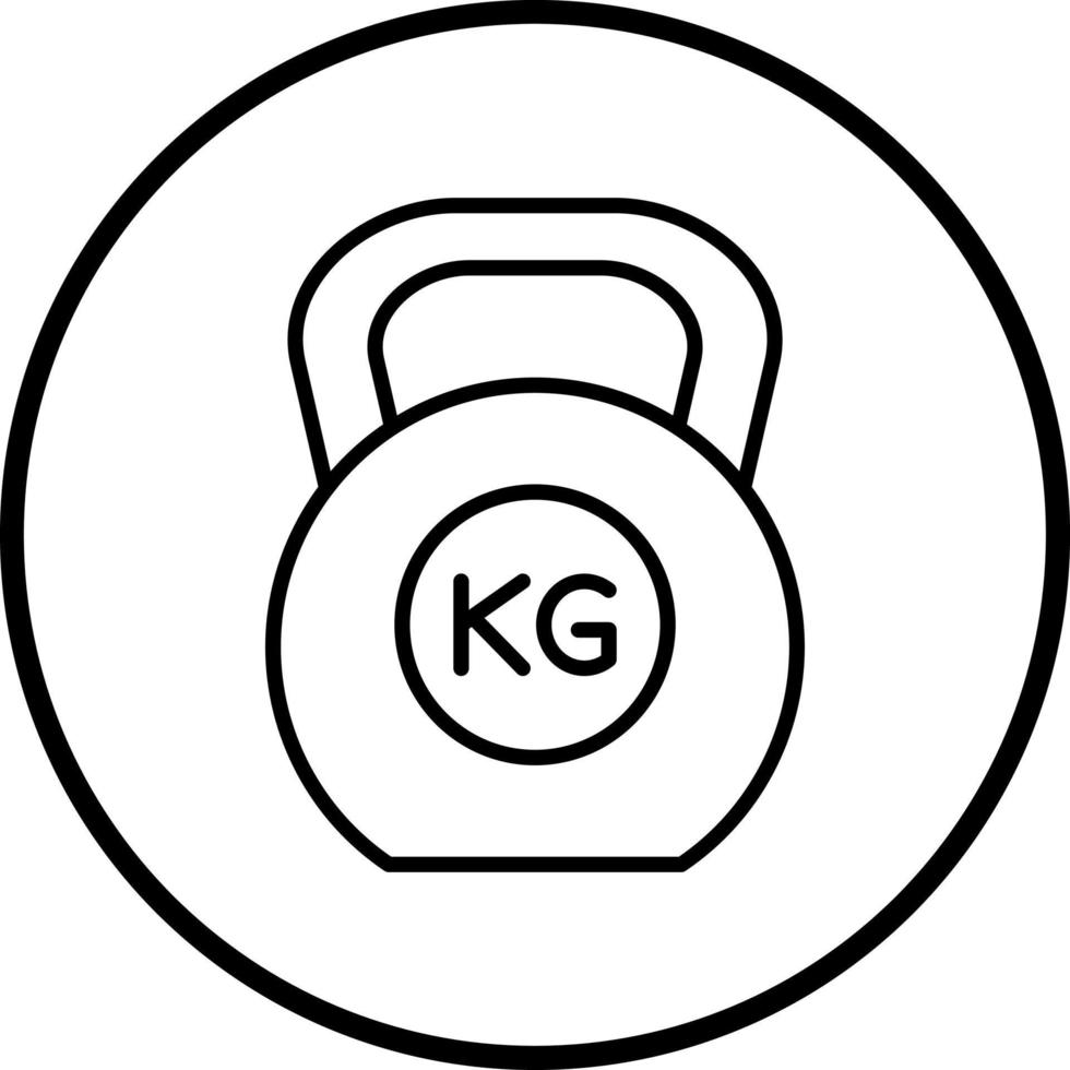 Kettlebell Vektor Symbol Stil