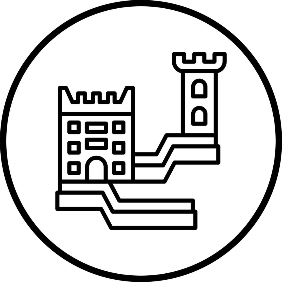 großartig Mauer von China Vektor Symbol Stil