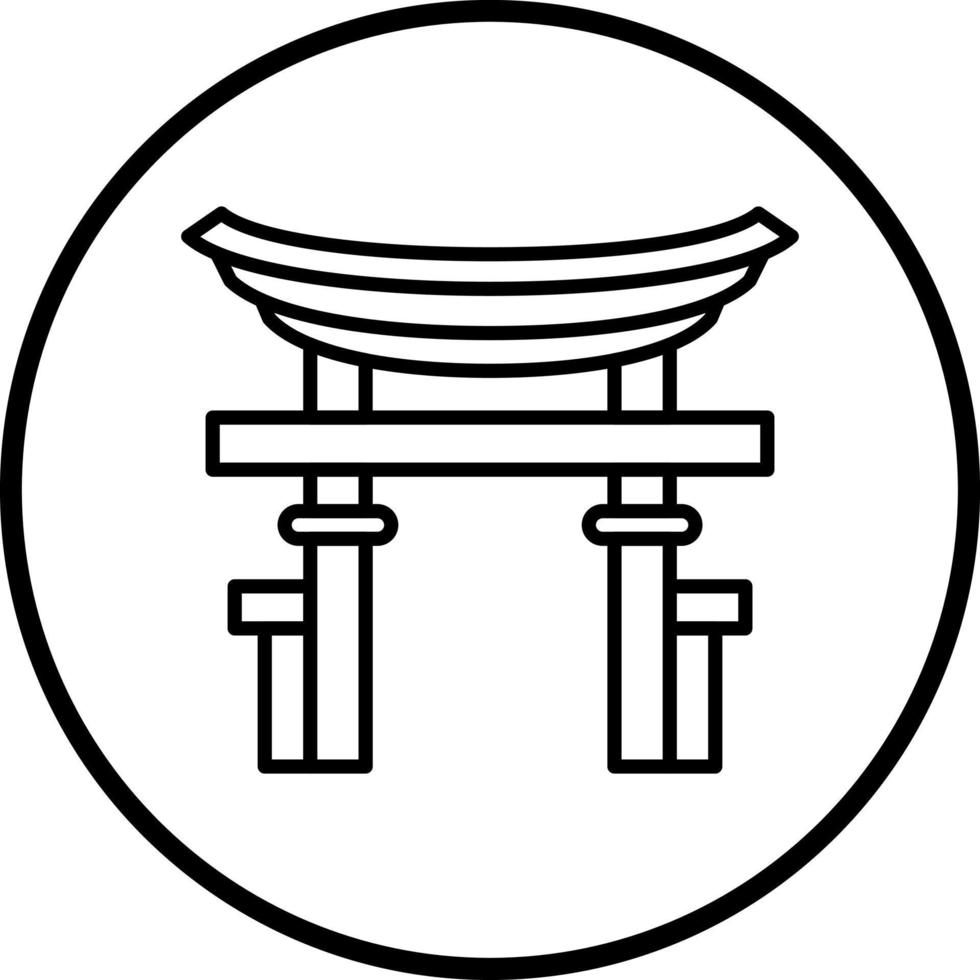 torii Tor Vektor Symbol Stil