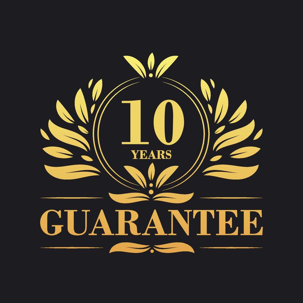 10 Jahre Garantie Logo Vektor, 10 Jahre Garantie Zeichen Symbol vektor