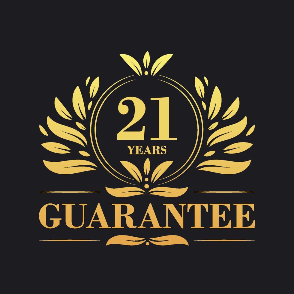 21 Jahre Garantie Logo Vektor, 21 Jahre Garantie Zeichen Symbol vektor