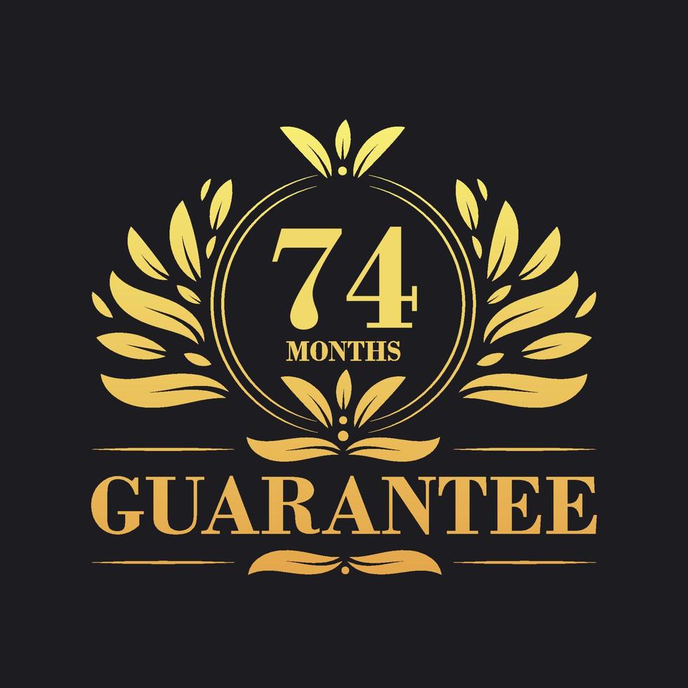 74 Monate Garantie Logo Vektor, 74 Monate Garantie Zeichen Symbol vektor