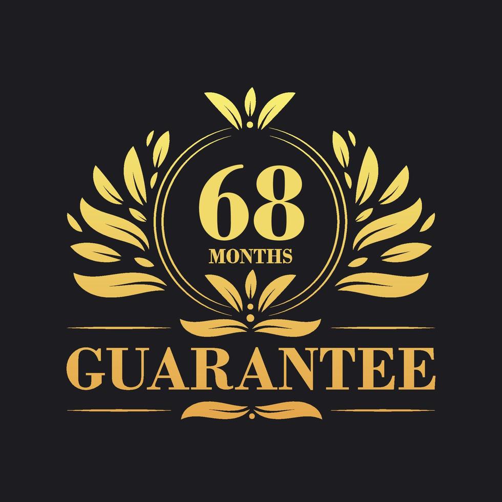 68 Monate Garantie Logo Vektor, 68 Monate Garantie Zeichen Symbol vektor