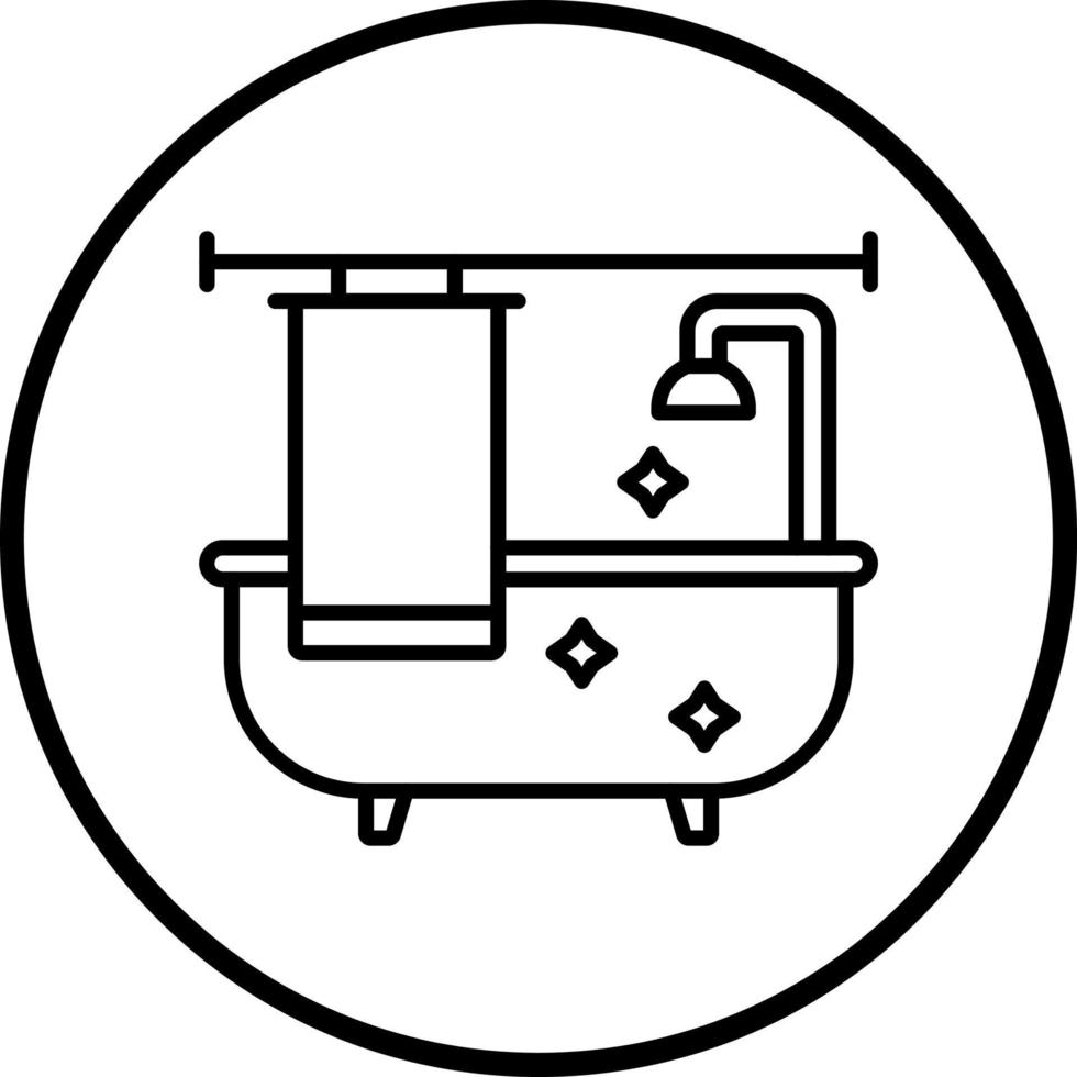 Badezimmer Reinigung Vektor Symbol Stil