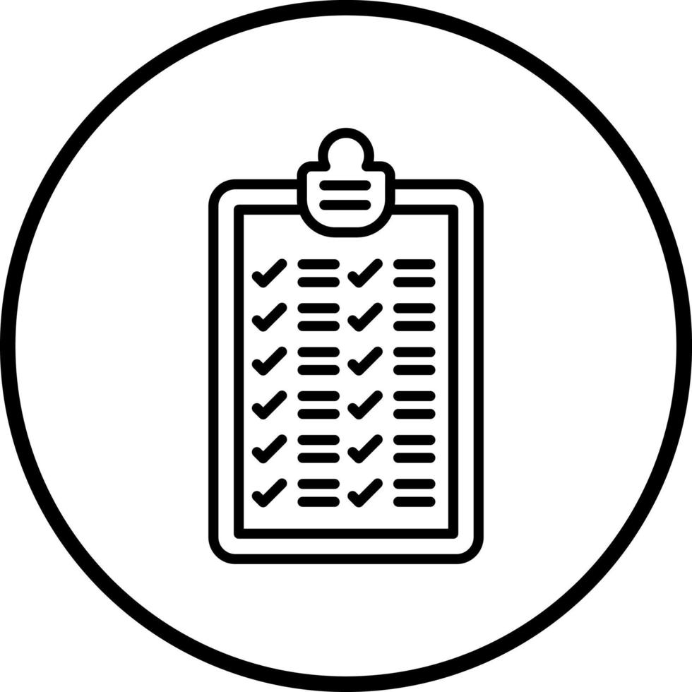 Checkliste Vektor Symbol Stil