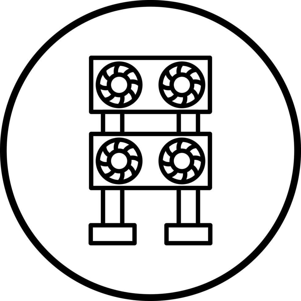 Bergbau Bauernhof Vektor Symbol Stil