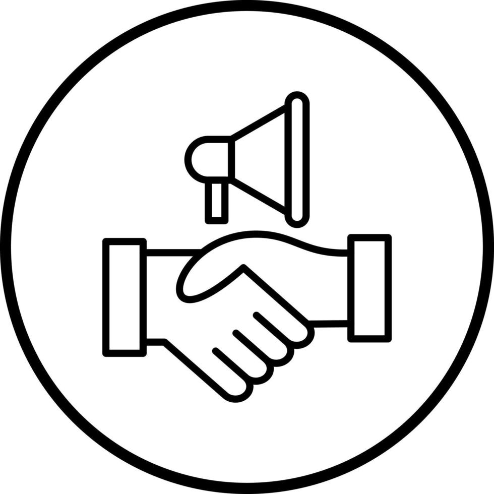 Partner Marketing Vektor Symbol Stil