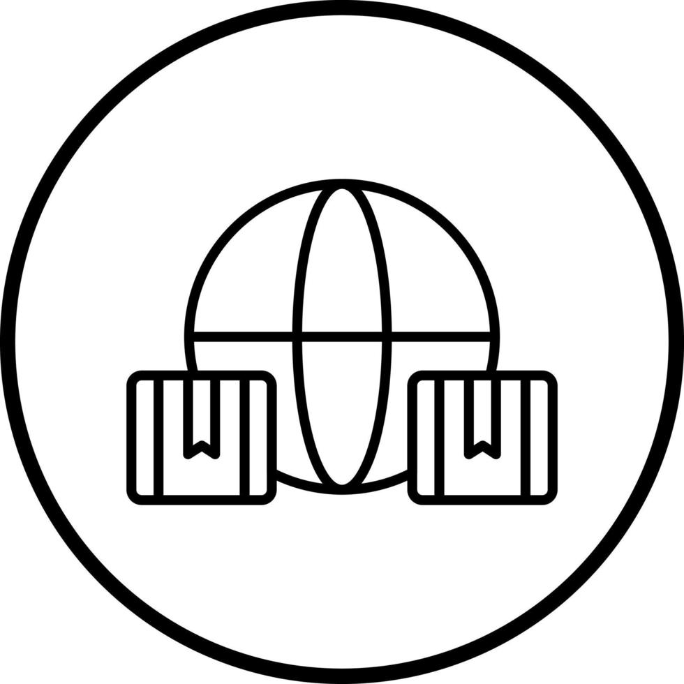 weltweit Versand Vektor Symbol Stil