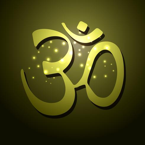 om symbol vektor