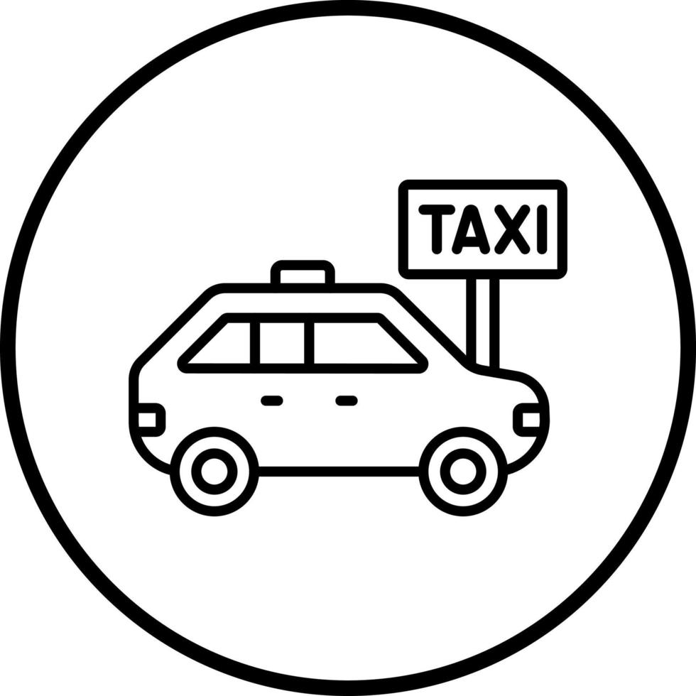 Vektor Design Taxi halt Vektor Symbol Stil