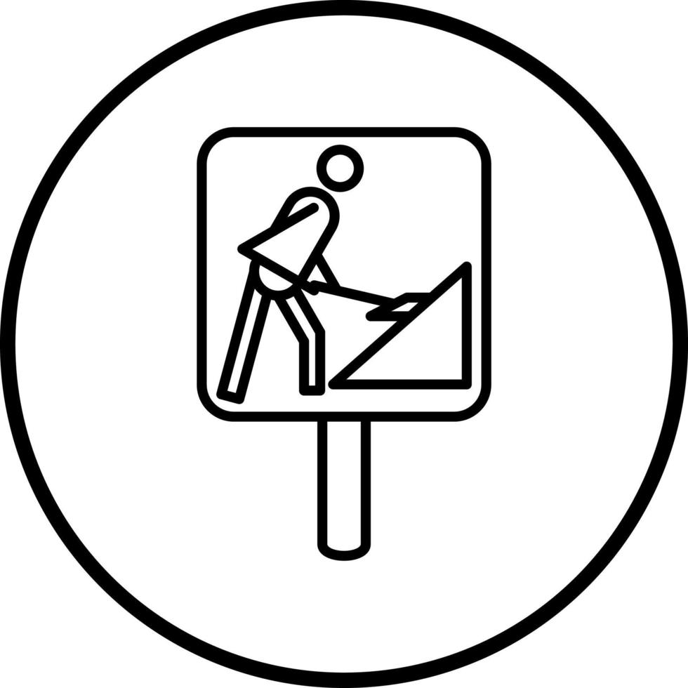 Vektor Design Straßenarbeiten Vektor Symbol Stil