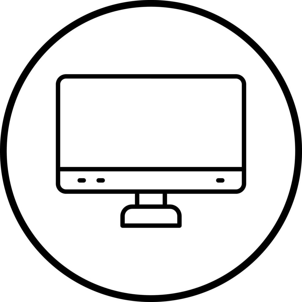 Fernseher Monitor Vektor Symbol Stil