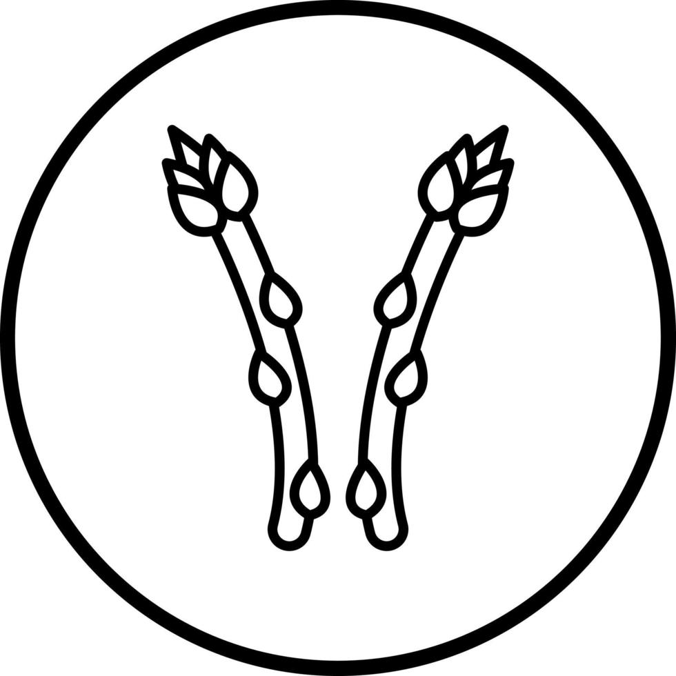 Spargel Vektor Symbol Stil