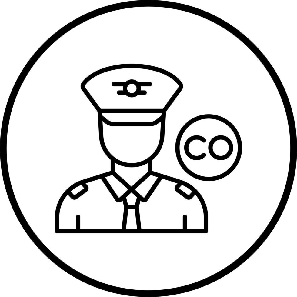 männlich co Pilot Vektor Symbol Stil