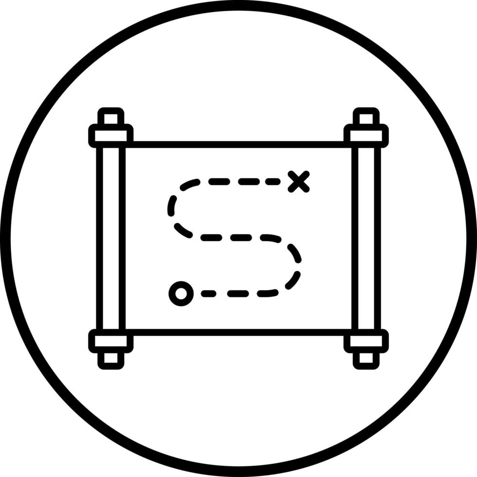 Vektor Design Schatz Karte Vektor Symbol Stil