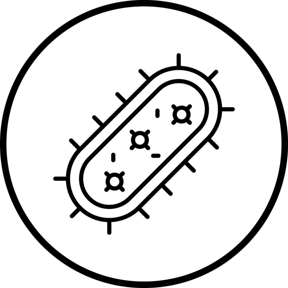 Bakterium Vektor Symbol Stil