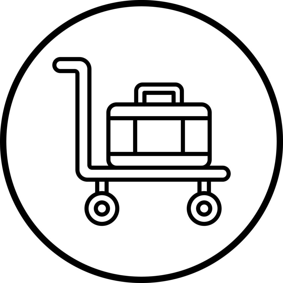 vektor design bagage vagn vektor ikon stil