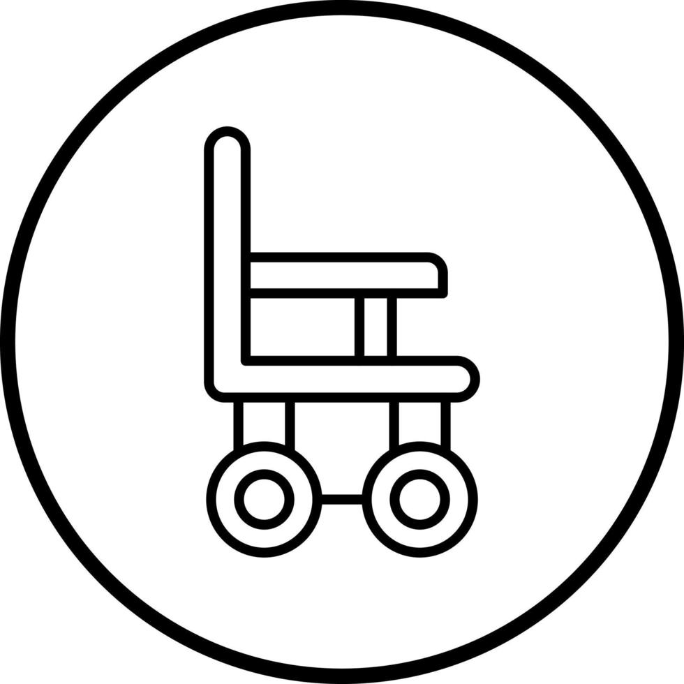 automatisch Rollstuhl Vektor Symbol Stil