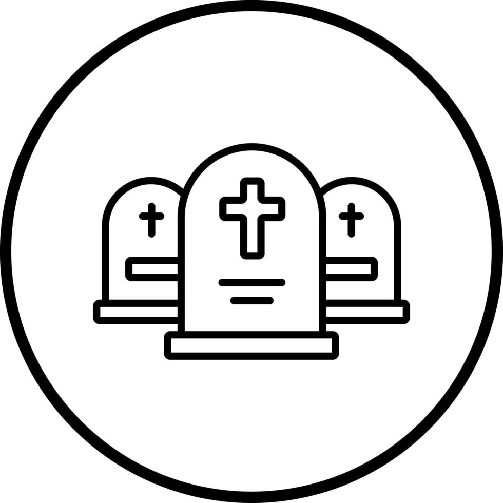 Friedhof Vektor Symbol Stil