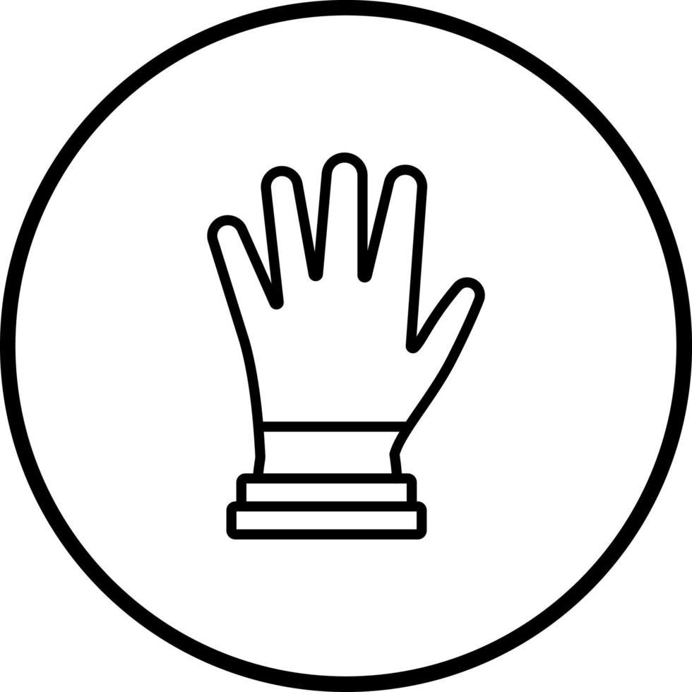 examen handskar vektor ikon stil