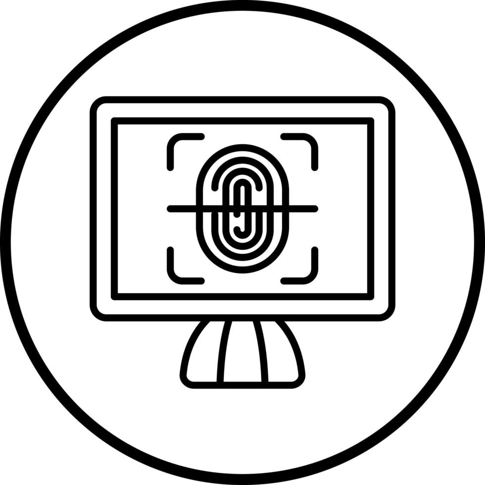 biometri vektor ikon stil