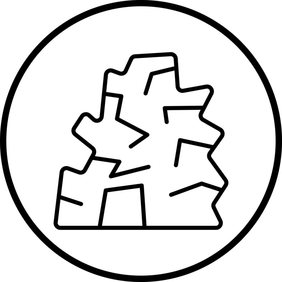 Wüste Höhle Vektor Symbol Stil