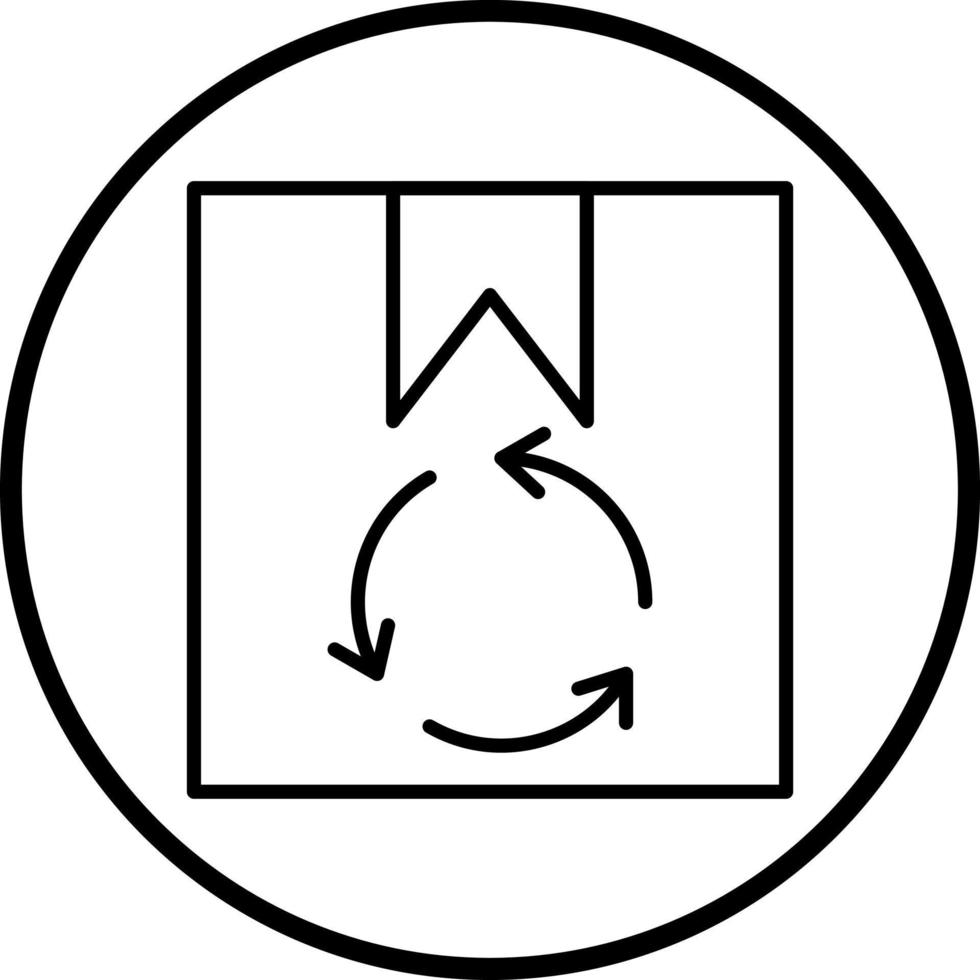 recycelbar Verpackung Vektor Symbol Stil