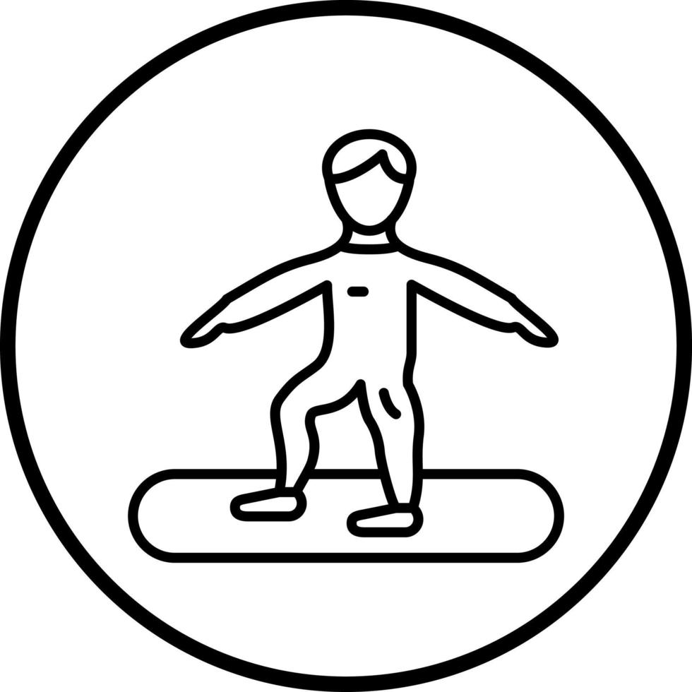 Person Surfen Vektor Symbol Stil