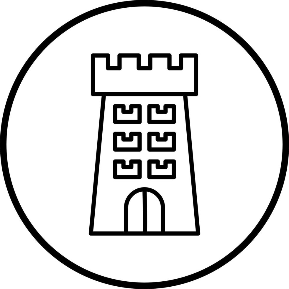 Schloss Turm Vektor Symbol Stil