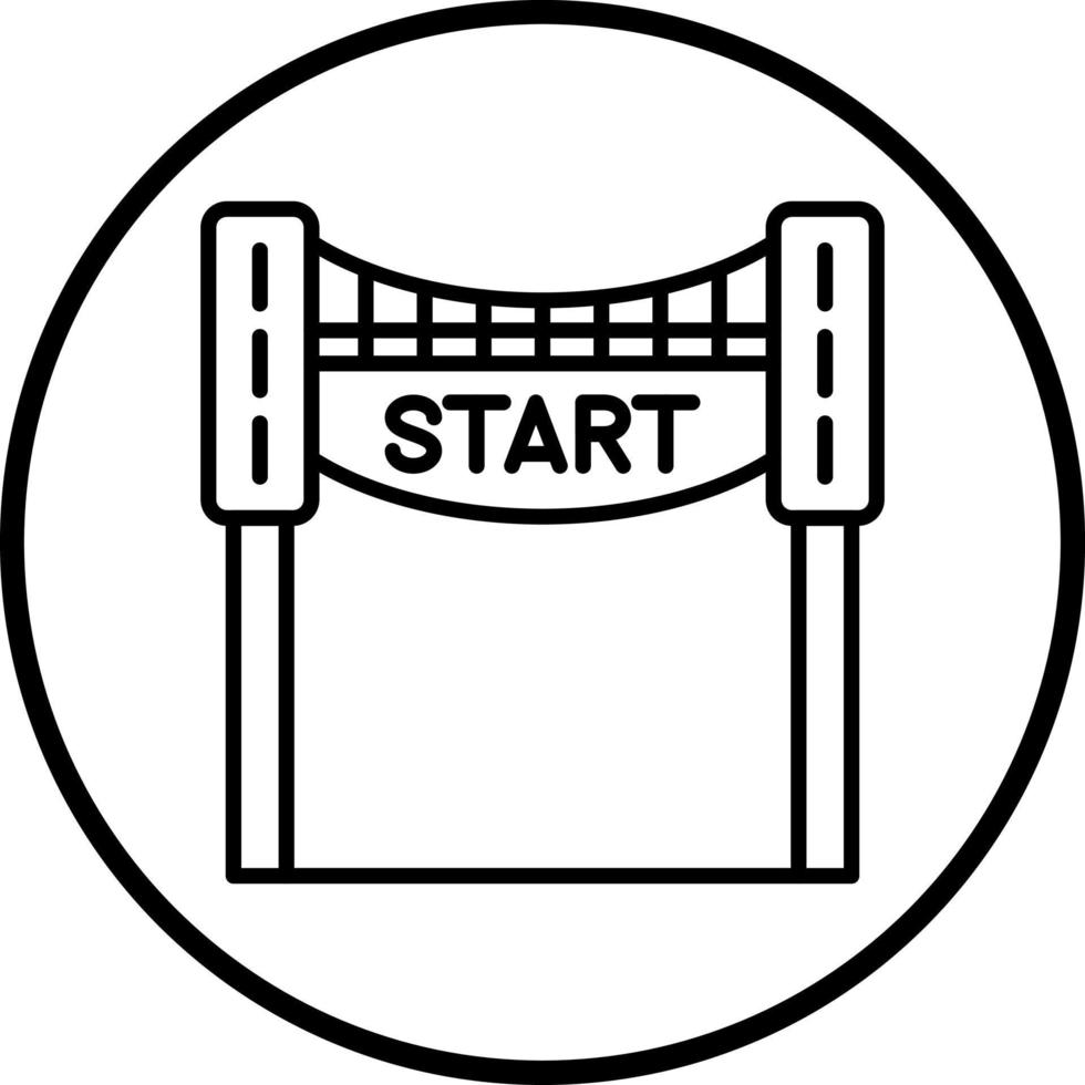 Rennen Start Vektor Symbol Stil