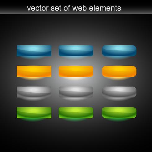 Vektor-Web-Schaltflächenset von zwölf vektor