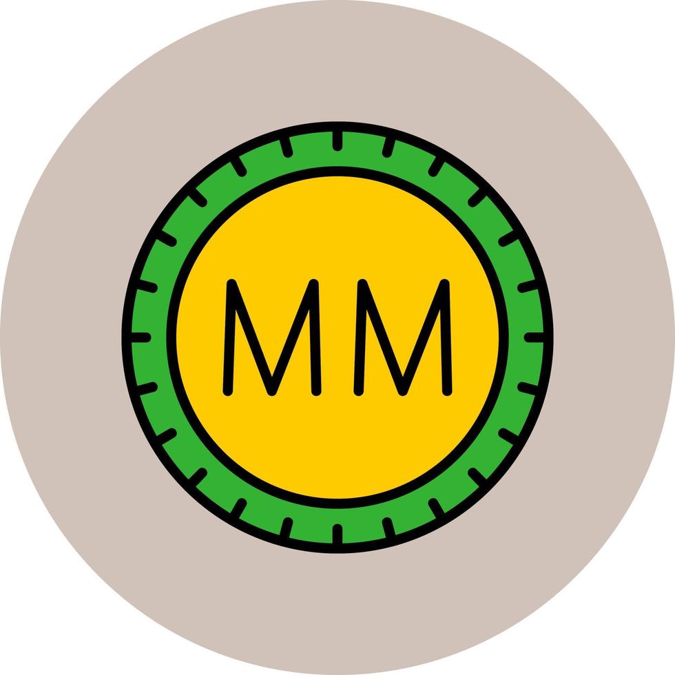 Myanmar Land Code Höchststufe Domain Vektor Symbol