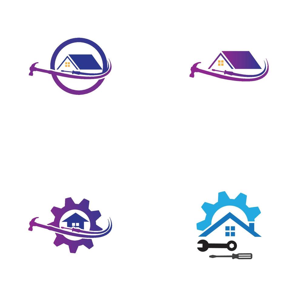 logotyp för husreparationer vektor