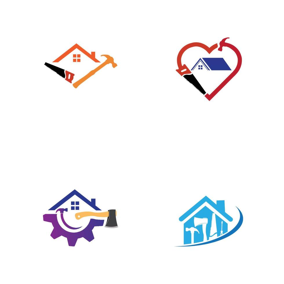 logotyp för husreparationer vektor