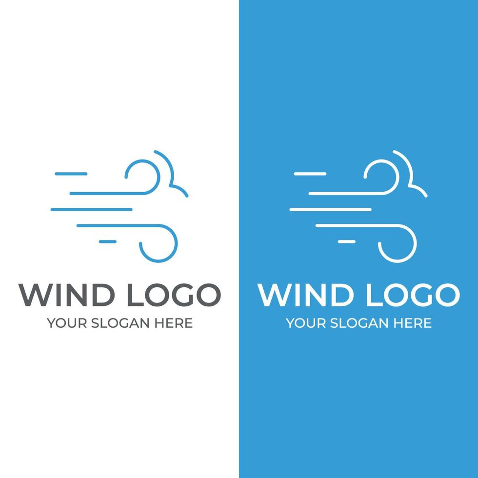 logotyp design mall Vinka element kreativ vind eller air.logotyp för företag, webb, luft balsam. vektor