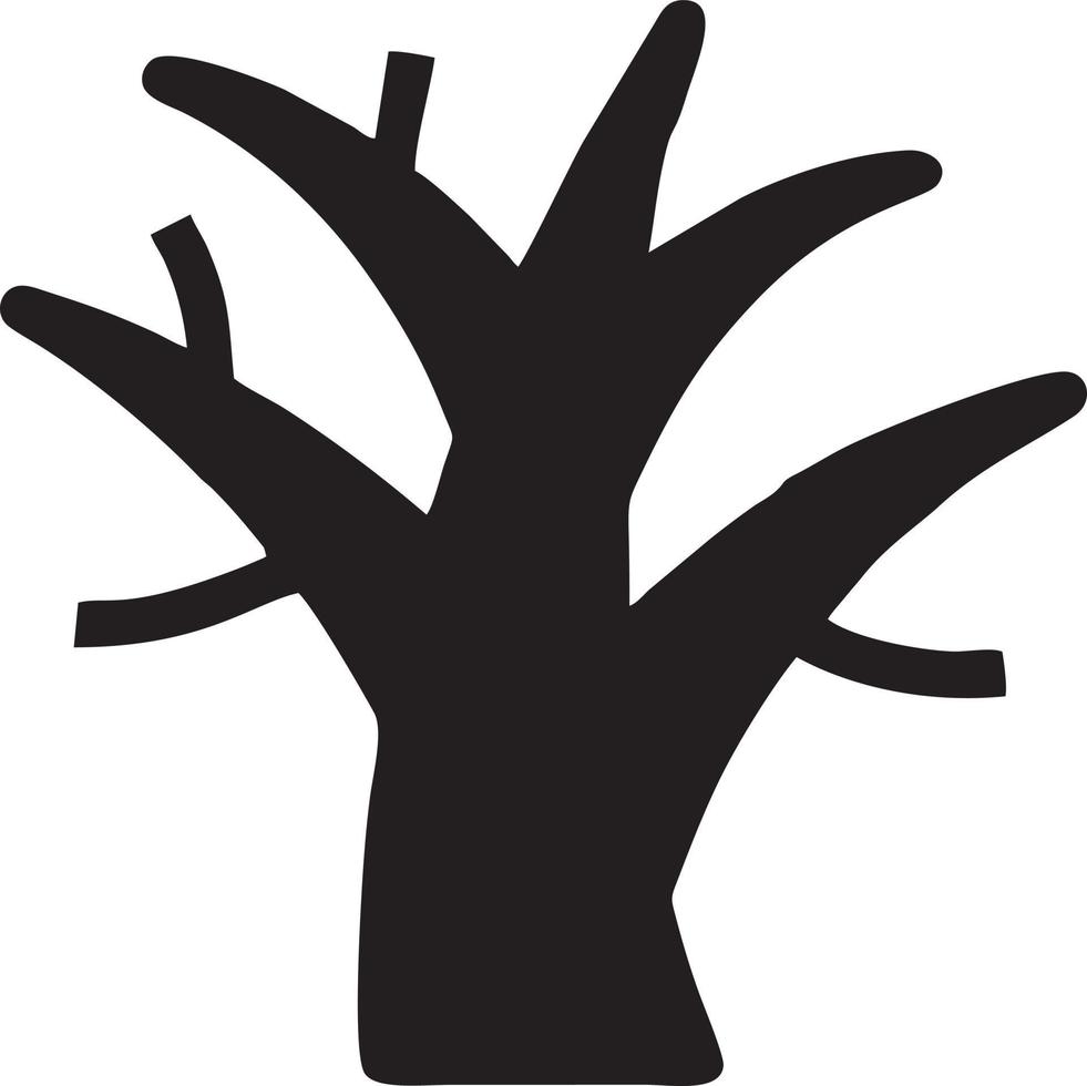 Baum Symbol Symbol Bild Vektor, Illustration von das Baum Botanik im schwarz Bild vektor