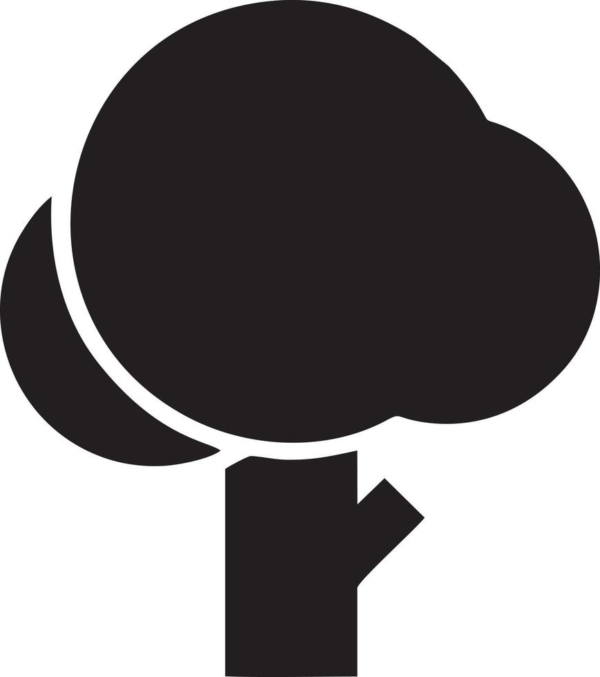 Baum Symbol Symbol Bild Vektor, Illustration von das Baum Botanik im schwarz Bild vektor