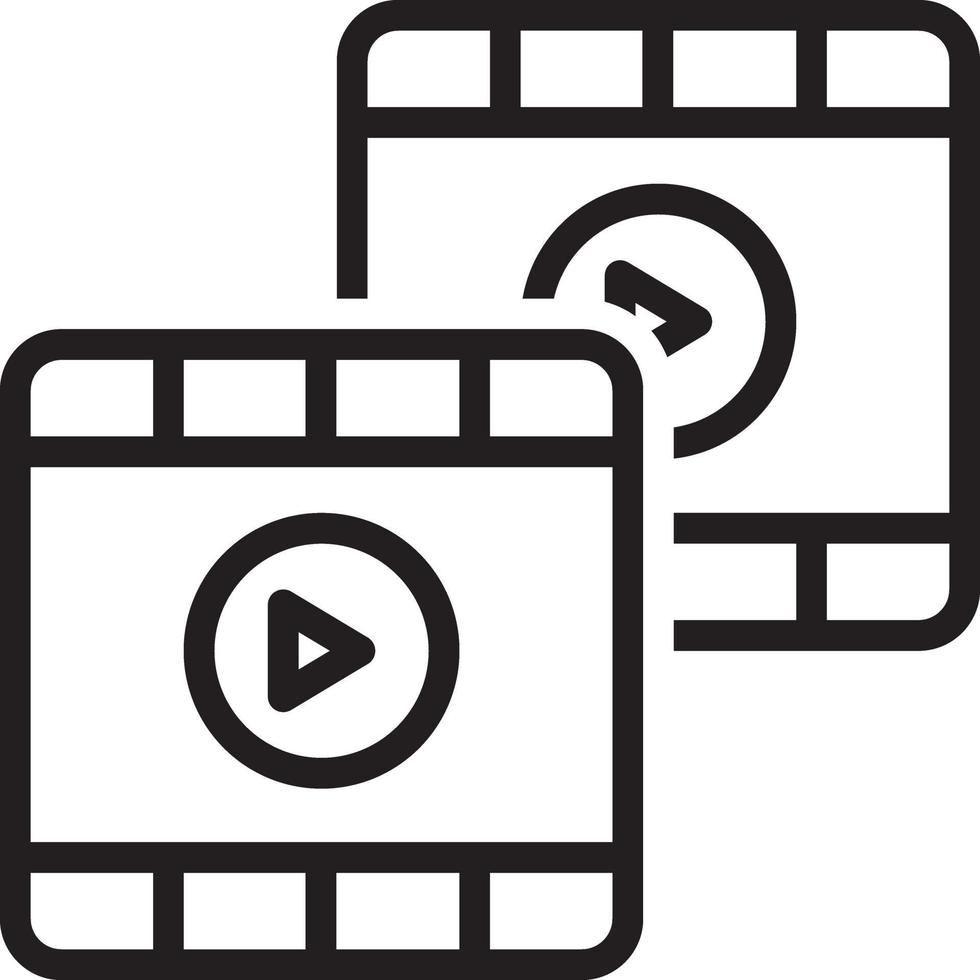 Liniensymbol für Filmmaterial vektor