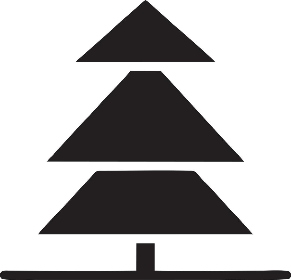 Baum Symbol Symbol Bild Vektor, Illustration von das Baum Botanik im schwarz Bild vektor