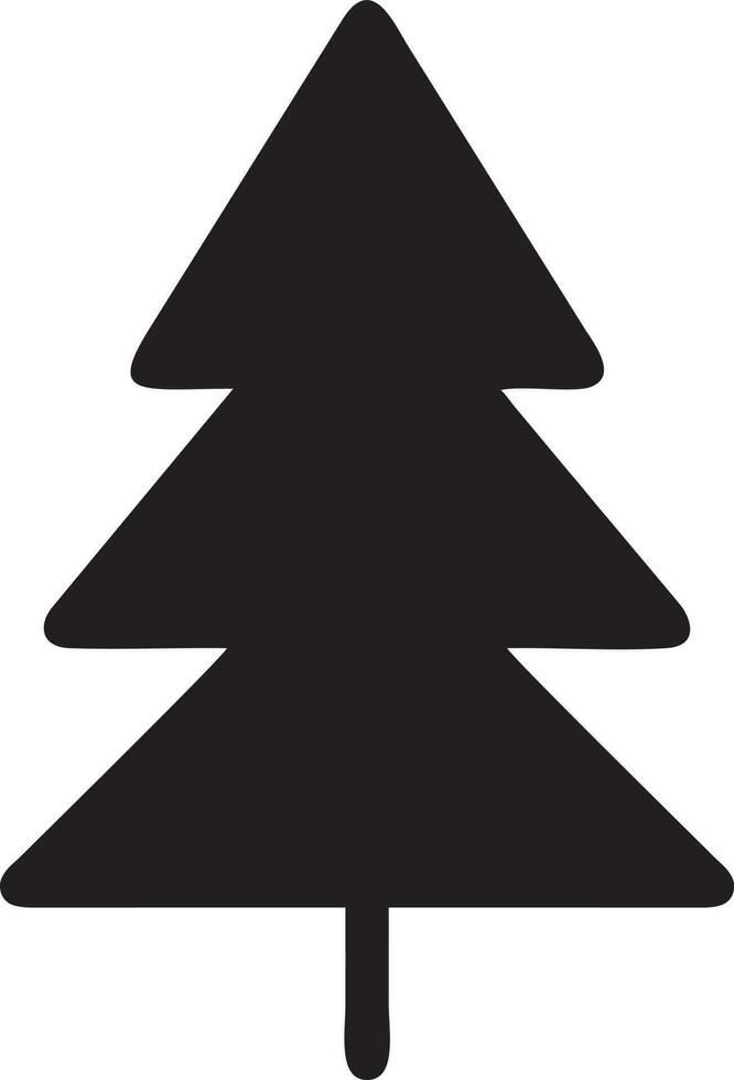 Baum Symbol Symbol Bild Vektor, Illustration von das Baum Botanik im schwarz Bild vektor