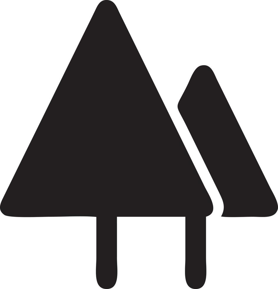 Baum Symbol Symbol Bild Vektor, Illustration von das Baum Botanik im schwarz Bild vektor