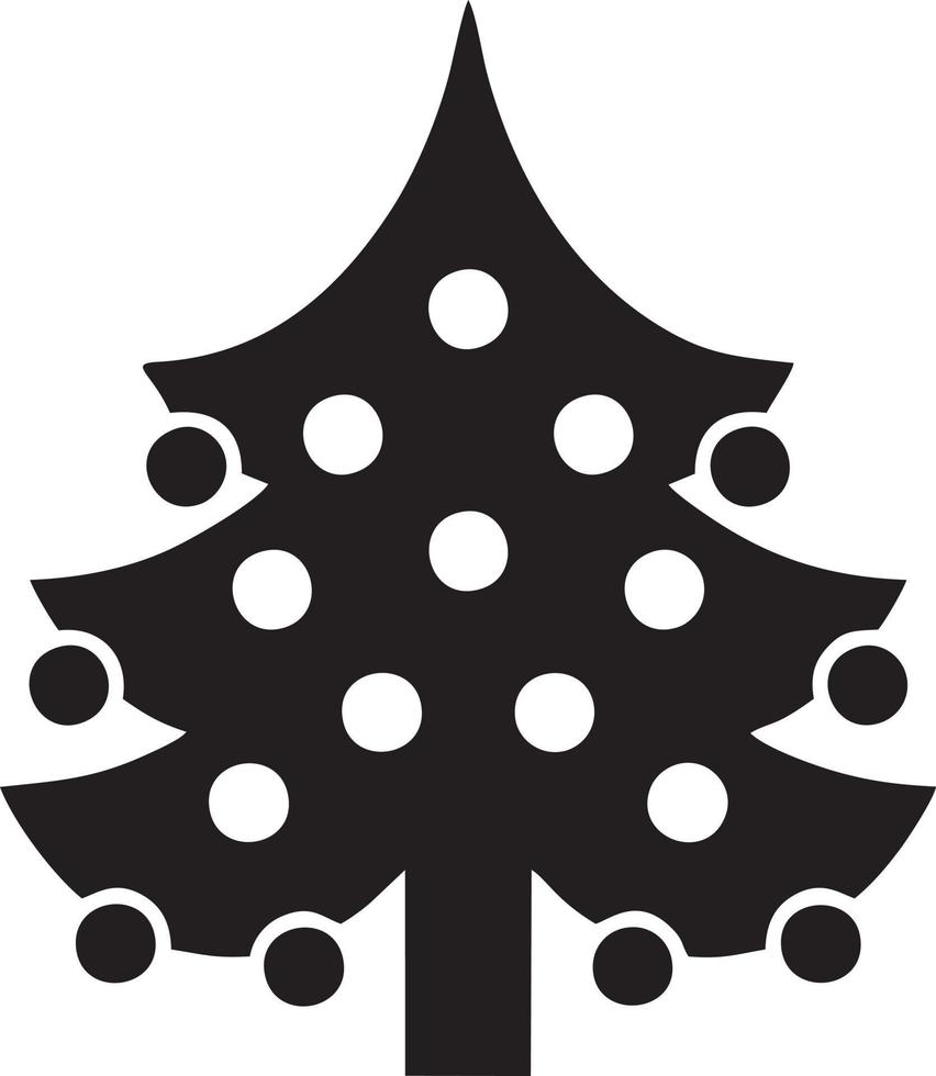 Baum Symbol Symbol Bild Vektor, Illustration von das Baum Botanik im schwarz Bild vektor