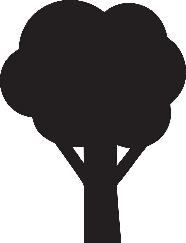 Baum Symbol Symbol Bild Vektor, Illustration von das Baum Botanik im schwarz Bild vektor