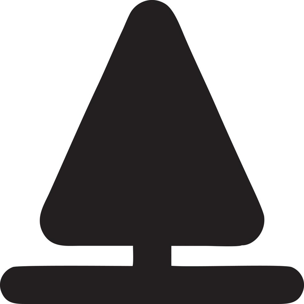 Baum Symbol Symbol Bild Vektor, Illustration von das Baum Botanik im schwarz Bild vektor